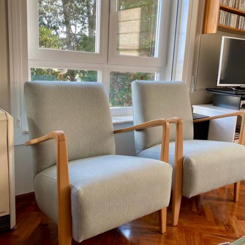 Conjunto butacas tapizadas