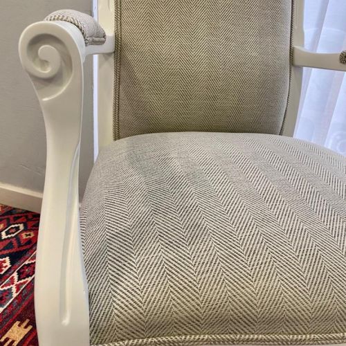 Detalle silla tapizada