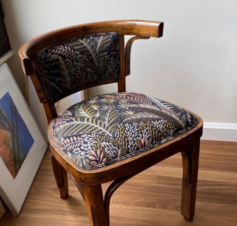 Silla tapizado vegetal