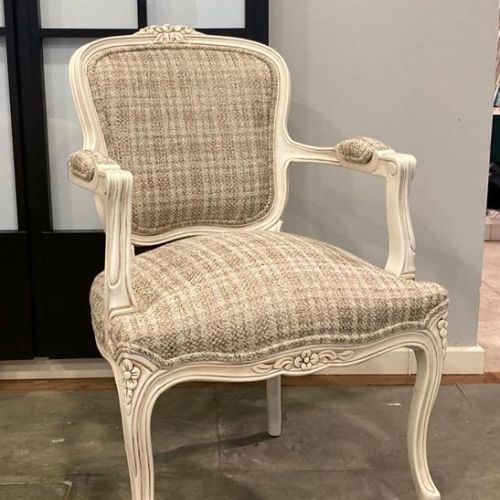 Butaca clásica tapizado cuadros