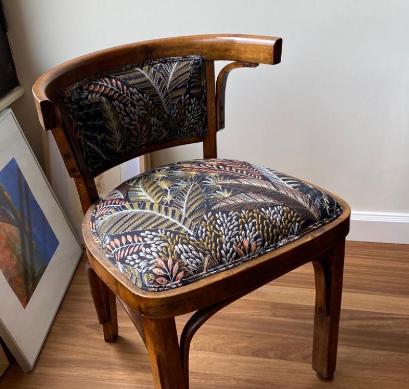 Silla tapizado vegetal