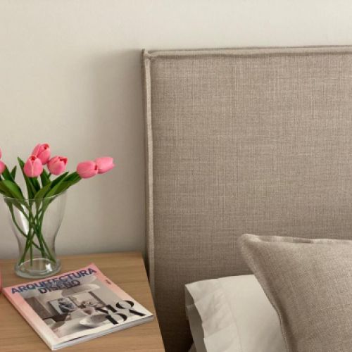 Diseño cabecero cama tapizado