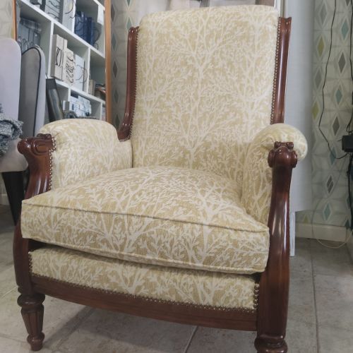 Butaca clásica tapizado floral