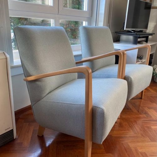 Detalle conjunto butacas tapizadas